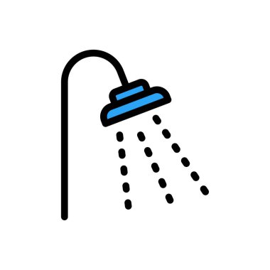 banyo vektörü renk çizgisi simgesi