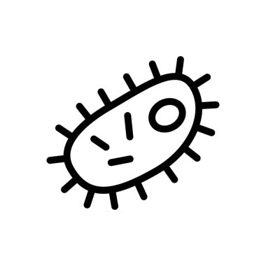 bakteri vektörü ince çizgi simgesi