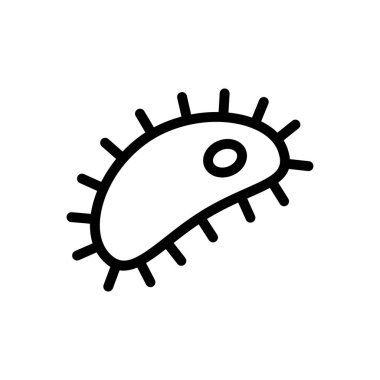 mikroplar vektör ince çizgi simgesi