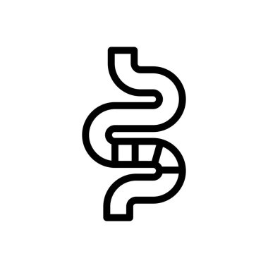 bakteri vektörü ince çizgi simgesi