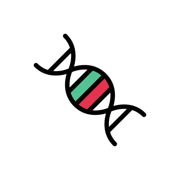 Genetics Vector Color Line Icon — Stock Vector