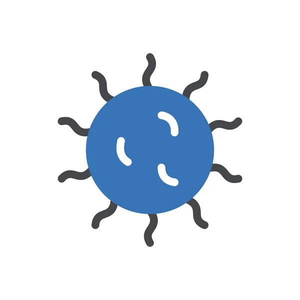 Bacterias Vector Glifo Icono Color — Vector de stock