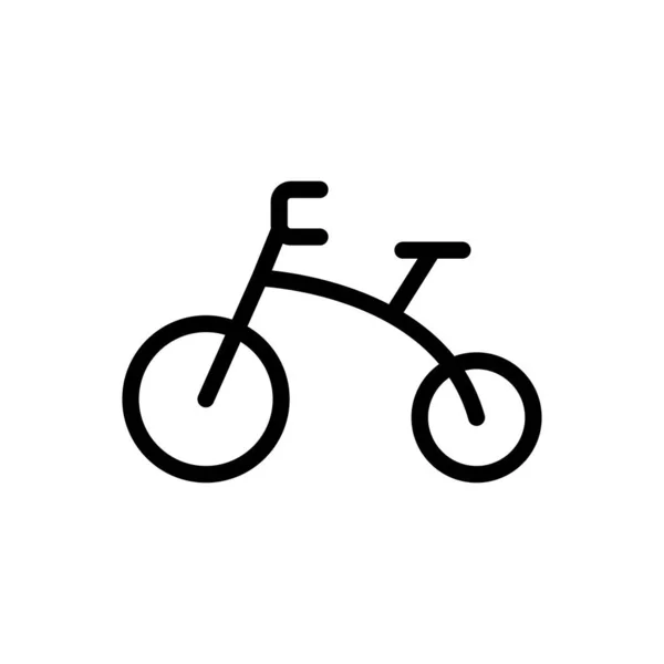 Vélo Vecteur Ligne Mince Icône — Image vectorielle