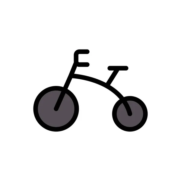 自転車のベクトルカラーラインアイコン — ストックベクタ