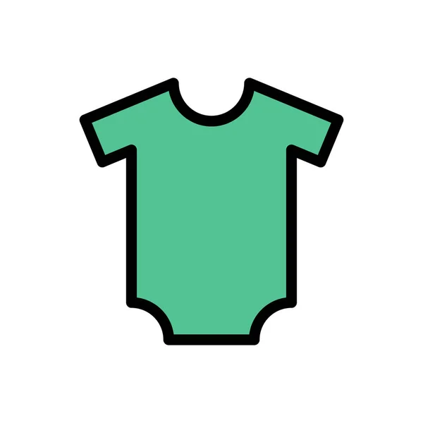 Dress Vector Color Line Icon — 스톡 벡터