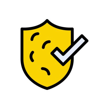 kalkan vektör renk çizgisi simgesi