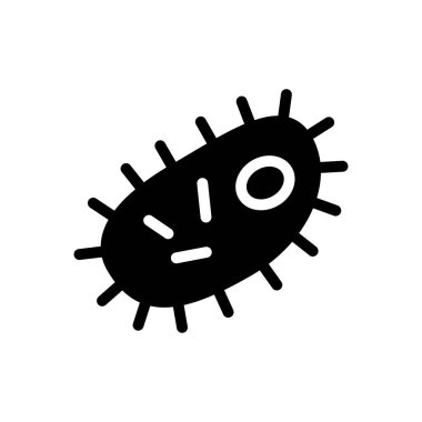 bakteri vektörü düz simge