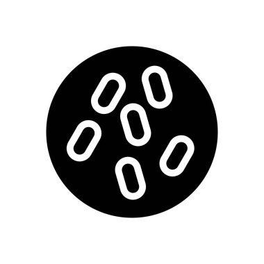 mikrop vektör kabartması düz simge