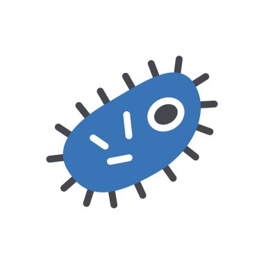 bakteri vektörü renk simgesi