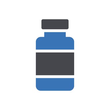 Aşı vektörü kabartma renk simgesi