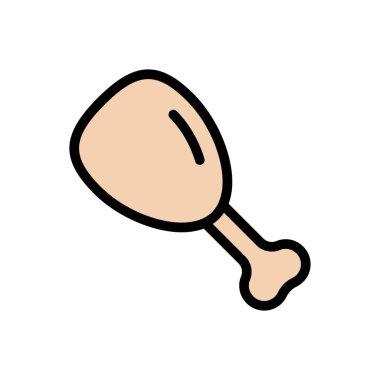 bacak parçası vektör çizgisi renk simgesi 