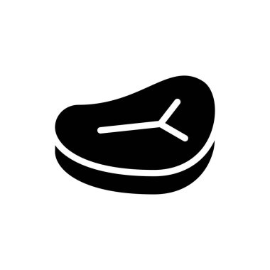 Biftek vektörü düz simgesi 