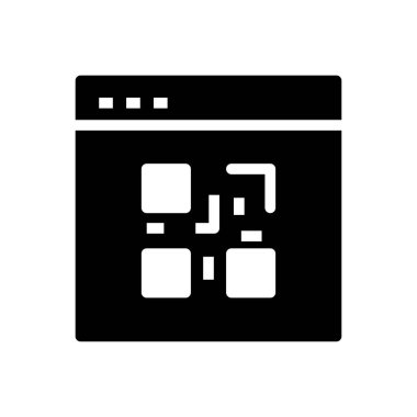 kod vektör düz simgesi