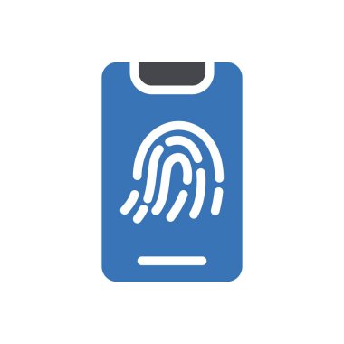 parmak izi vektörü renk simgesi