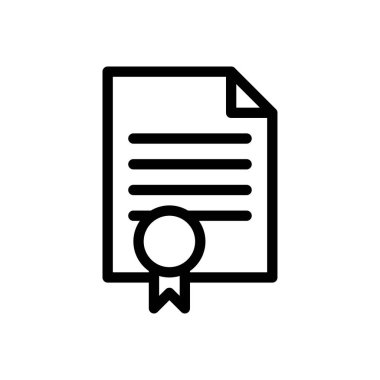 belge vektörü ince çizgi simgesi