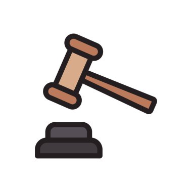 Tokmak vektör renk çizgisi simgesi 