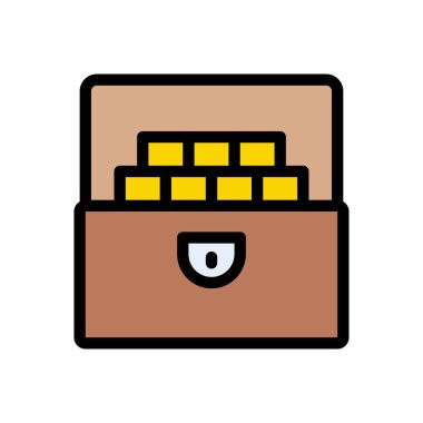 altın vektör renk çizgisi simgesi 