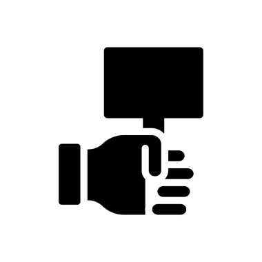 teklif vektörü glyph düz simgesi 