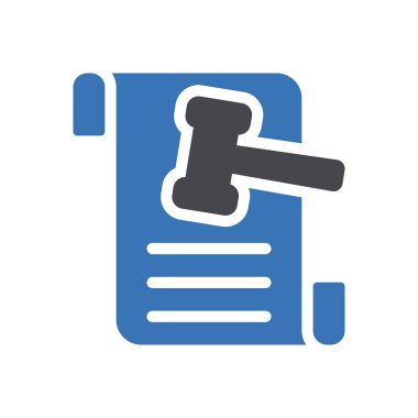 açık artırma vektör renk simgesi 