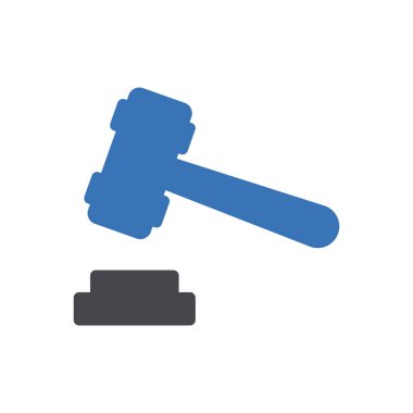 açık artırma vektör renk simgesi 