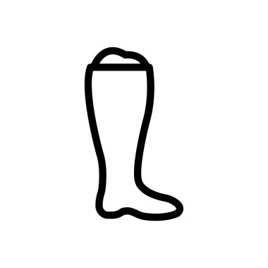 Şampanya vektörü ince çizgi simgesi 