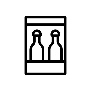 şişe vektör ince çizgi simgesi 