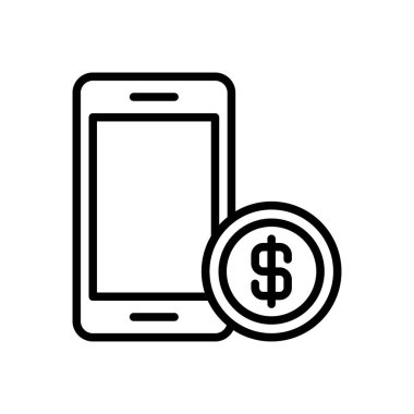 çevrimiçi vektör ince çizgi simgesi