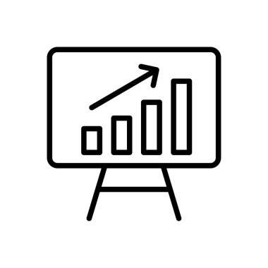 sunum vektörü ince çizgi simgesi