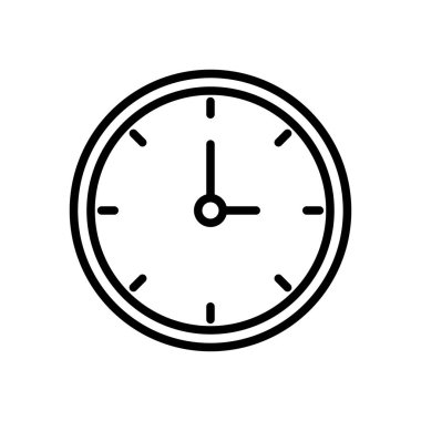 saat vektörü ince çizgi simgesi 