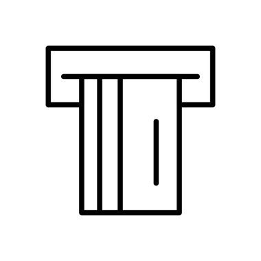 vektör ince çizgi simgesini geri çek 