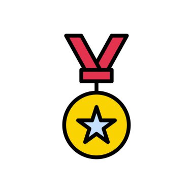 ödül vektör renk çizgisi simgesi 