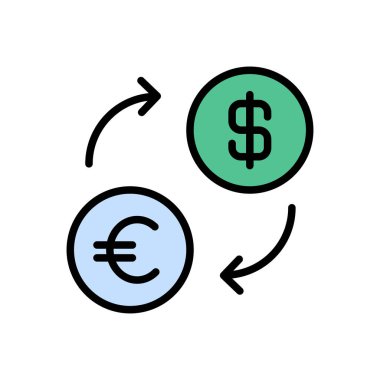 değişim vektörü renk çizgisi simgesi 
