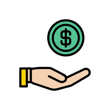 para vektörü renk çizgisi simgesi 