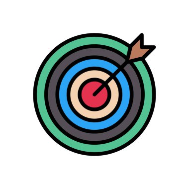 odak vektör renk çizgisi simgesi 