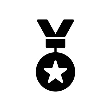 ödül vektörü glyph düz simgesi 