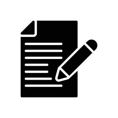 vektör glyph düz simgesi yaz 