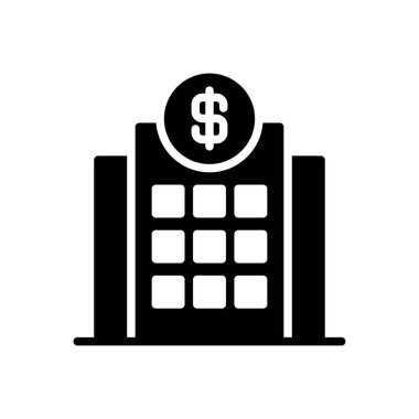 ofis vektörü glyph düz simgesi 