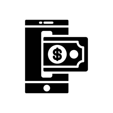 bankacılık vektörü glyph düz simgesi 