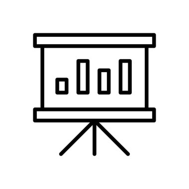 sunum vektörü ince çizgi simgesi 