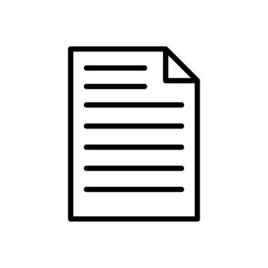 belge vektörü ince çizgi simgesi 