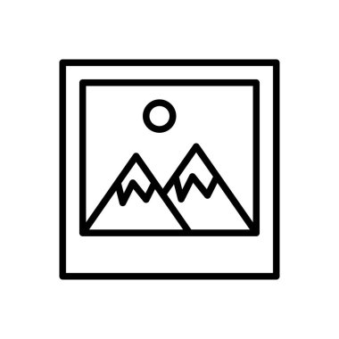 fotoğraf vektörü ince çizgi simgesi 