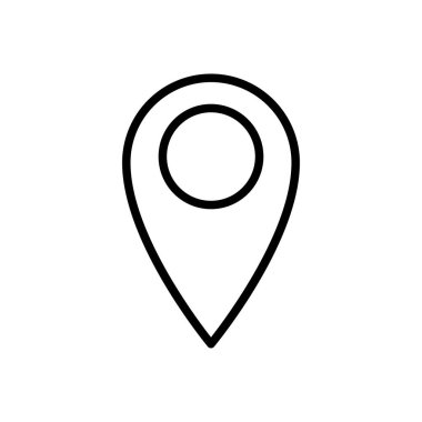 pin vektörü ince çizgi simgesi 