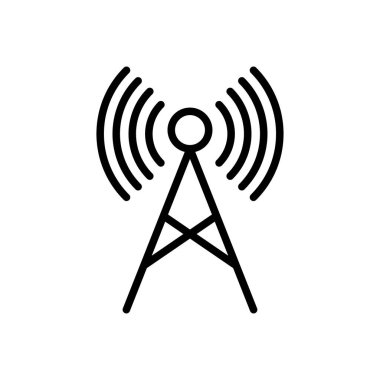 Sinyal vektörü ince çizgi simgesi 