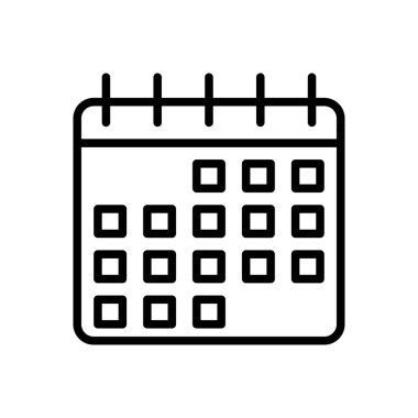 tarih vektörü ince çizgi simgesi 