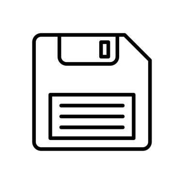 diskette vektör ince çizgi simgesi 