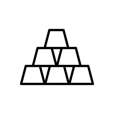 ingot vektör ince çizgi simgesi 