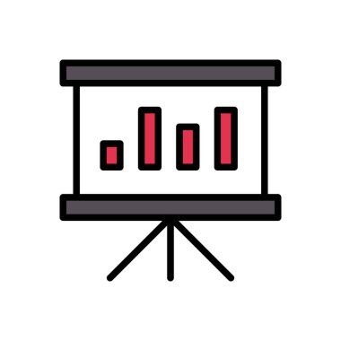sunum vektörü renk çizgisi simgesi