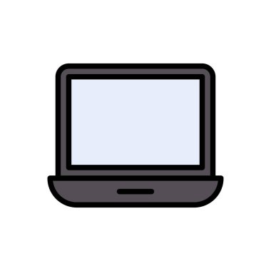 dizüstü bilgisayar vektörü renk çizgisi simgesi