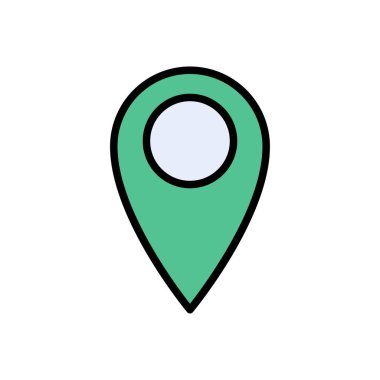 pin vektör renk çizgisi simgesi