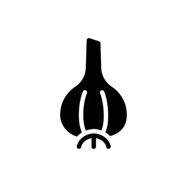 Knoblauch Vektor Glyphen Flaches Symbol — Stockvektor